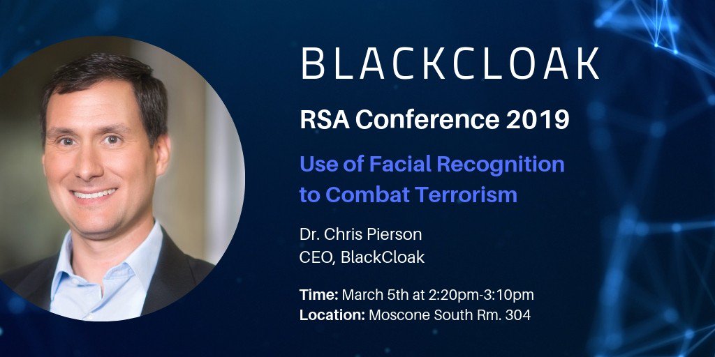 BinarySunCyber's tweet photo. See @DrChrisPierson speak @RSAConference #RSAC on facial recognition, #cybersecurity, and #privacy March 4-8 https://t.co/6C2wt5CPPB https://t.co/kggKDEUl5i
