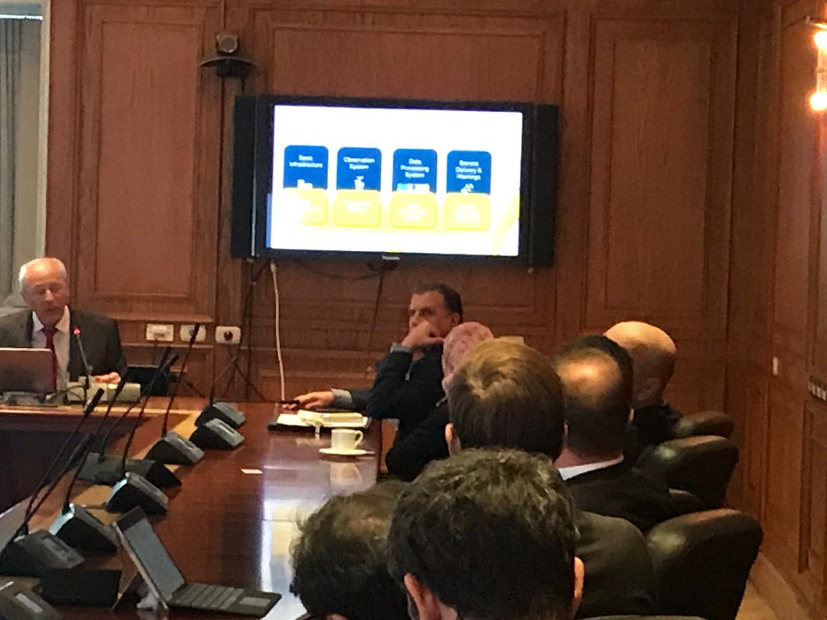 MFI_met's tweet photo. Today, as a side event of the #AMCOMET conference in Cairo, our CEO is giving a presentation on how to strengthen NMHSs in an efficient, timely and sustainable way. Crucial when facing #ClimateChange and multiplication of #extremeweather events. https://t.co/B6TksRWIqt