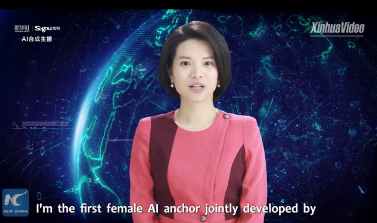 GParidi's tweet photo. ● Xinhua unveils world's first female AI anchor
(Video)  https://t.co/ds9C9eun7Z

#AI #china #artificialintelligence #news #anchors #international #video #businesses #internalization #human #research https://t.co/CI04BbnJWp