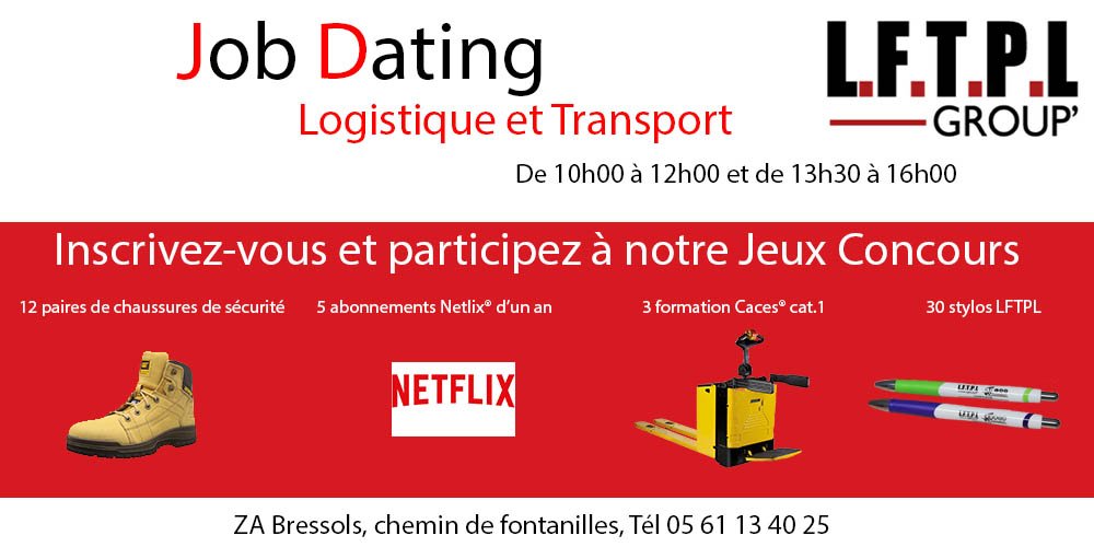CacesLftpl's tweet photo. Inscrivez-vous à notre jeux concours et venez voir le 16/04 à notre Job Dating à Bressols si vous avez gagné un des cadeaux
https://t.co/eI84DEe8nF https://t.co/OYB2GI0M7G