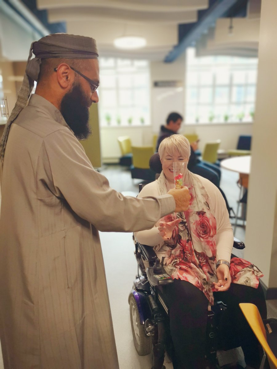 DMU_Imam's tweet photo. As part of 28 days of Kindness, today a brilliant initiative by @DMUISoc to give sweets as an act of kindness on campus. 
Positive and cohesive attitude on campus. Gifts prepared in Sharing Space near Prayer Room. #BADG #BelieveAndDoGood #HealthyDMU #IloveDMU https://t.co/wXtzfGHGkr