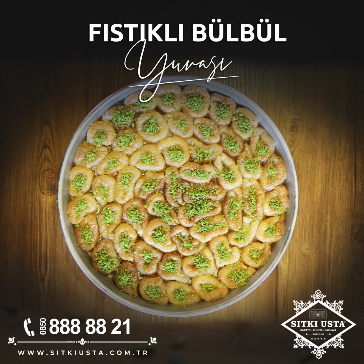 sitkiusta's tweet photo. Fıstıklı Bülbül Yuvası... 😊
#sitkiusta #kadayıf #baklava #künefe #tatlıkeyfi #entatlianlar #diyarbakır https://t.co/mj7xYvawCf