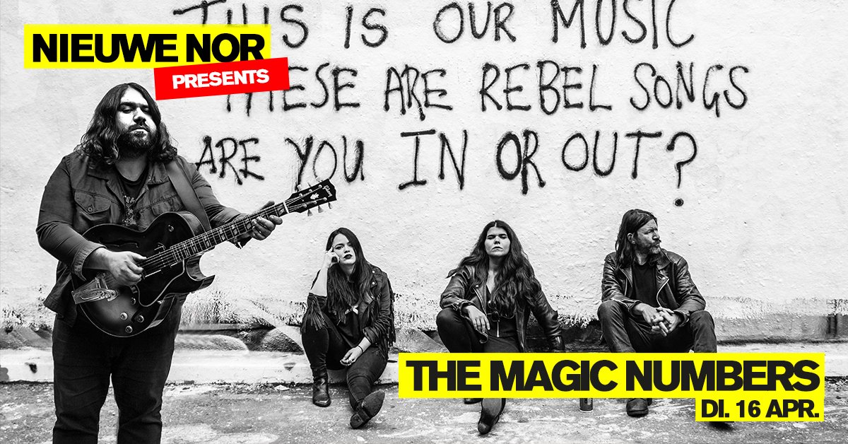 BEVESTIGD - THE MAGIC NUMBERS | dinsdag 16 april: bit.ly/themagicnumber… 👉 Heerlijke melodieën, driestemmige zang, fijnzinnige wendingen en slim gekozen tierelantijntjes. Gezien op: Pinkpop, Glastonbury! #heerlen #concert #themagicnumbers #nieuwenor