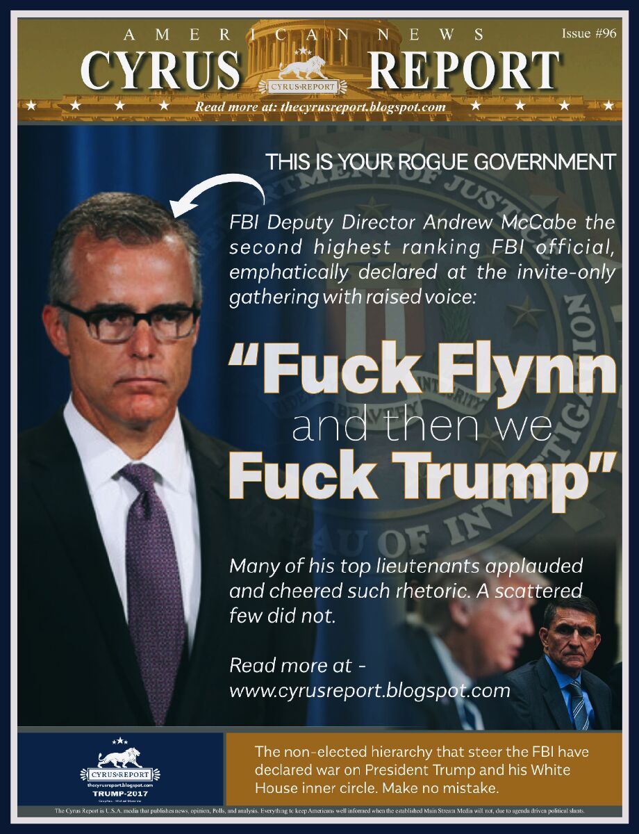 FlaRedState's tweet photo. @true_pundit #McCabe guilty of attempted Coup , Treason, sedition, lying under oath to Congress 3 times. #FBICorruption #McCabeforPrison https://t.co/AXfg4iTFDO