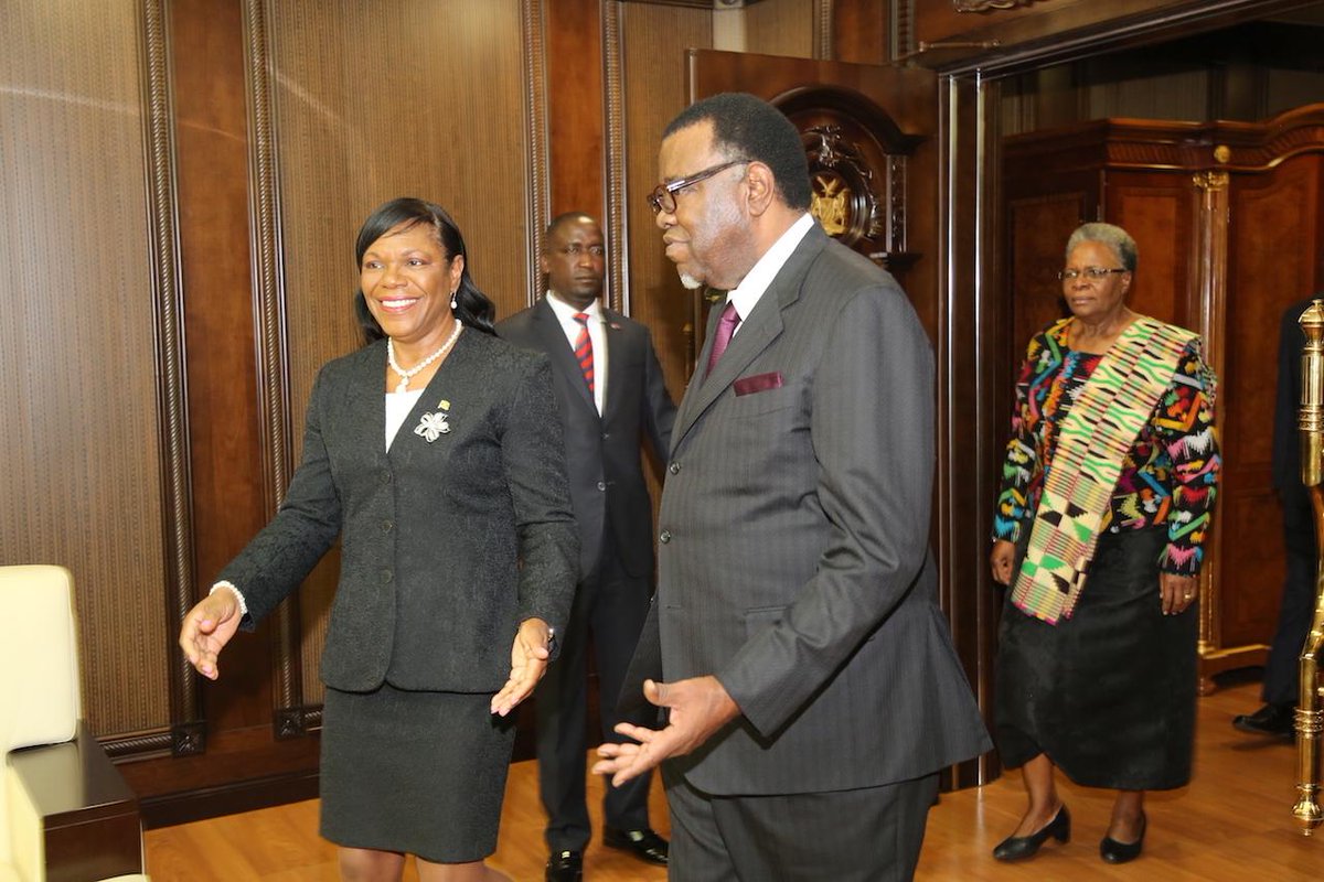 NamPresidency's tweet photo. 5. Ms. Angella V. Comfort, Non-Resident High Commissioner-Designate of JAMAICA #PresentationofCredentials https://t.co/CTHbRHDyll