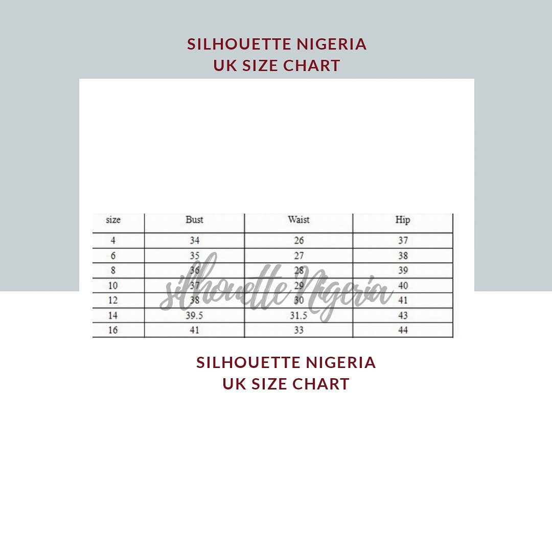 Nigeria Size Chart