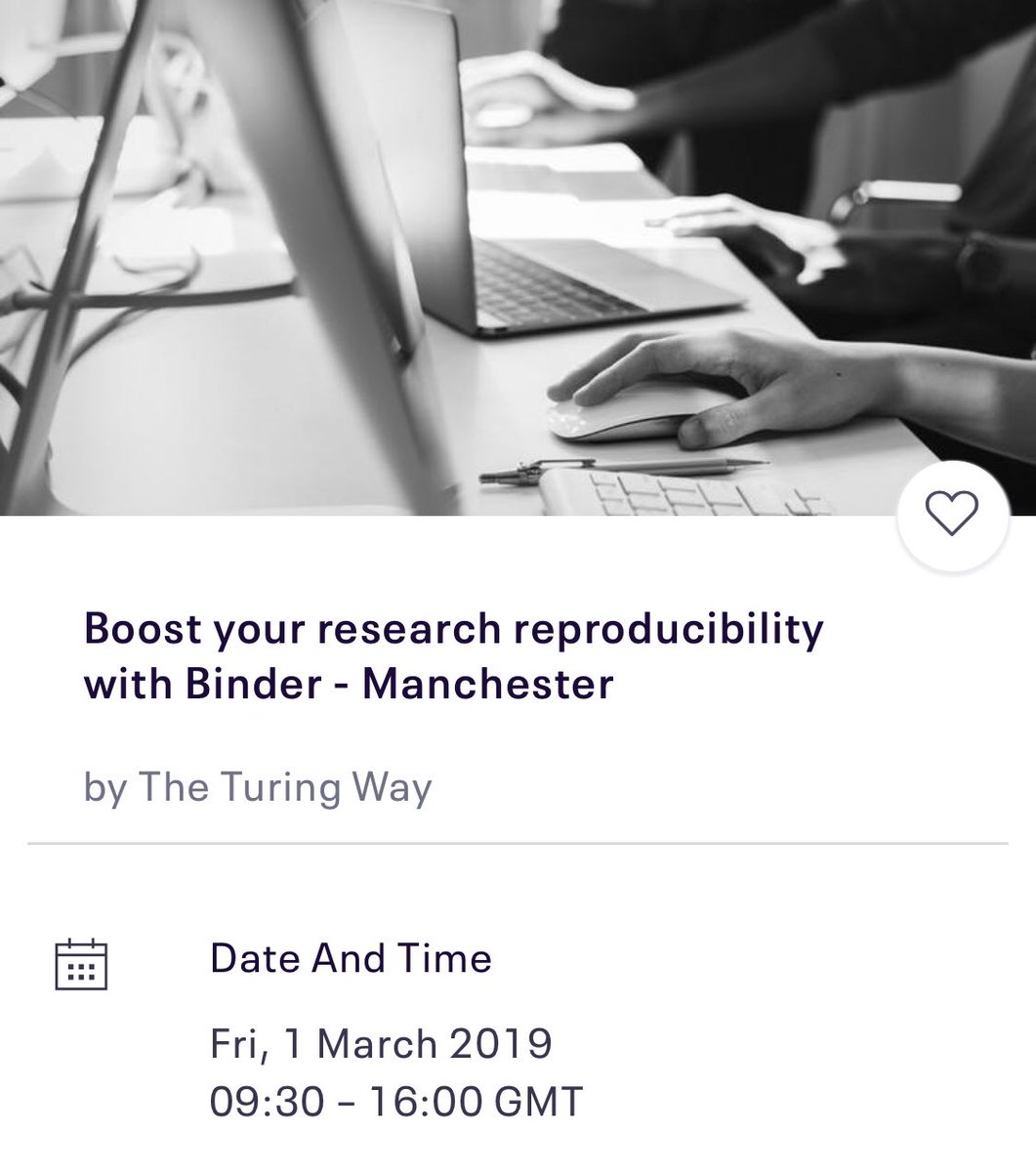 kirstie_j's tweet photo. We’ve had lots of people sign up for our #TuringWay #BuildABinder & #BuildABinderHub workshops!! Thank you to @RosieHLib for all the work coordinating them!
Manchester 1 Mar: https://t.co/anwh664qWM
London 12 Mar: https://t.co/2pfyApfP9l
Sheffield 18 Mar: https://t.co/4SPvPtKSU7 https://t.co/B6cwchDfHI