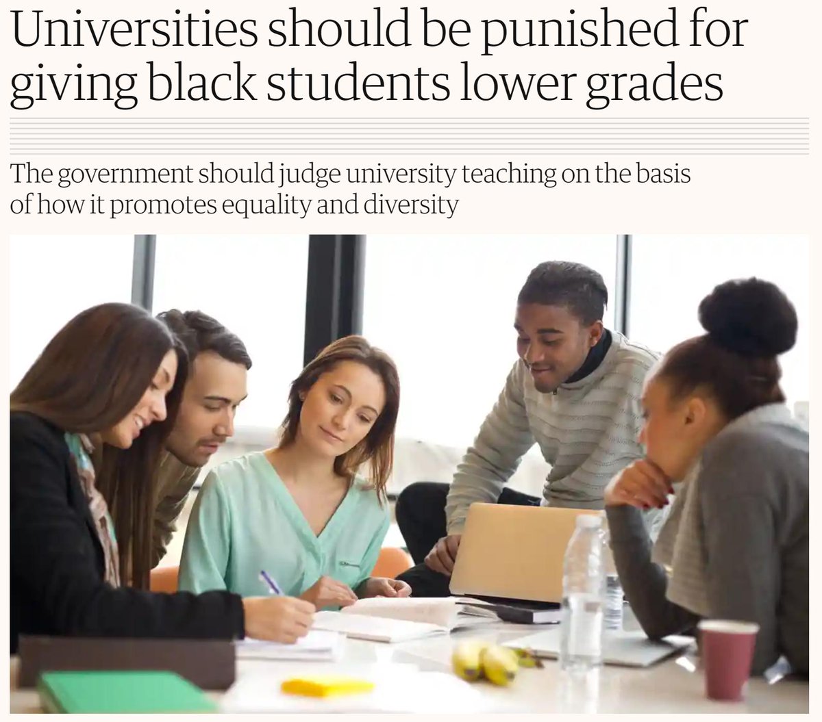 The bigotry of low expectations.