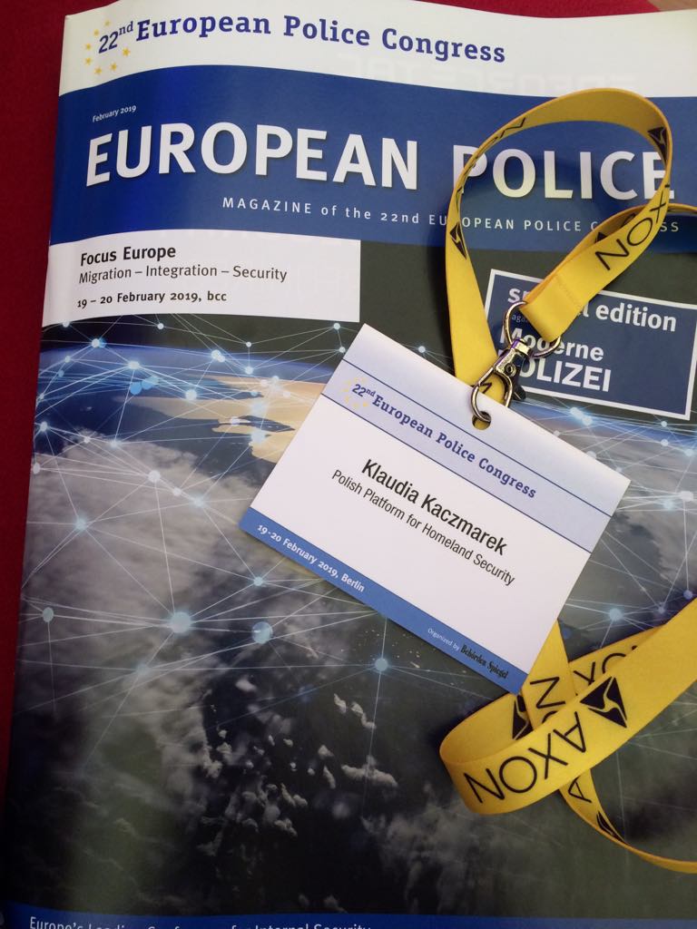 PolishPlatform's tweet photo. We are at the 22nd European Police Congress #EPK19 in Berlin 👍#PPHS #PPBW https://t.co/nVvPaQAbTs