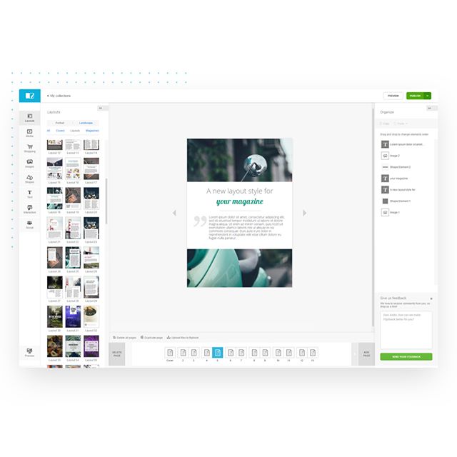 designsnippet2's tweet photo. https://t.co/vo6hjwZpCy
flipsnack’s content editor was one of the projects I worked on at the beginning of my career as a UI/UX Designer. It was both challenging and interesting, given that I didn’t had too much knowledge at that time, but I had some great peop https://t.co/VYZNEnmnxe