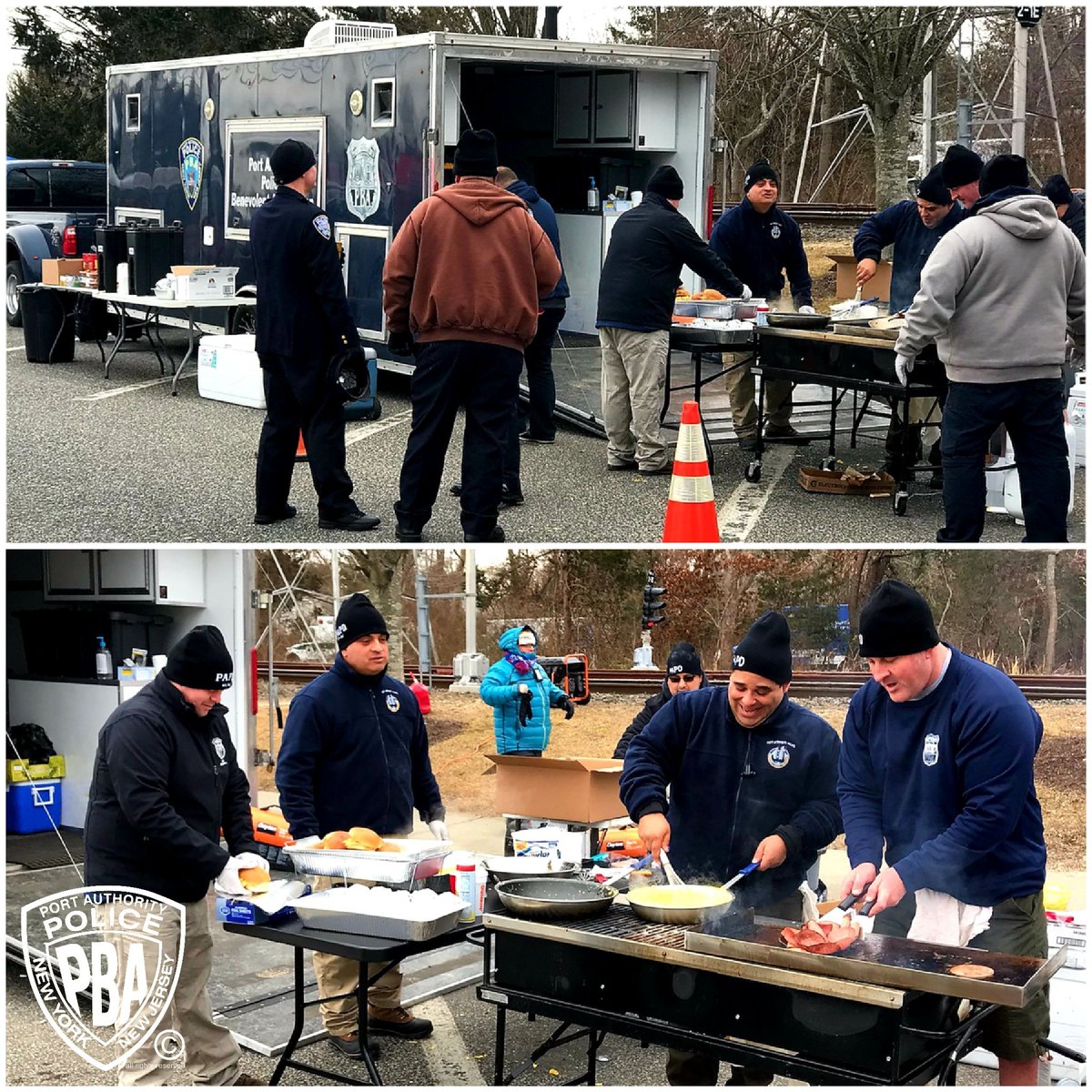 PAPD911's tweet photo. The Port Authority PBA Canteen at the funeral of NYPD Detective Brian Simonsen in Hampton Bays providing support for our brothers and sisters of the NYPD and all law enforcement. #NYPD #NYCPBA #PAPD #PAPBA #PAPDPROTECTSNYNJ https://t.co/Op0ovrjqK3