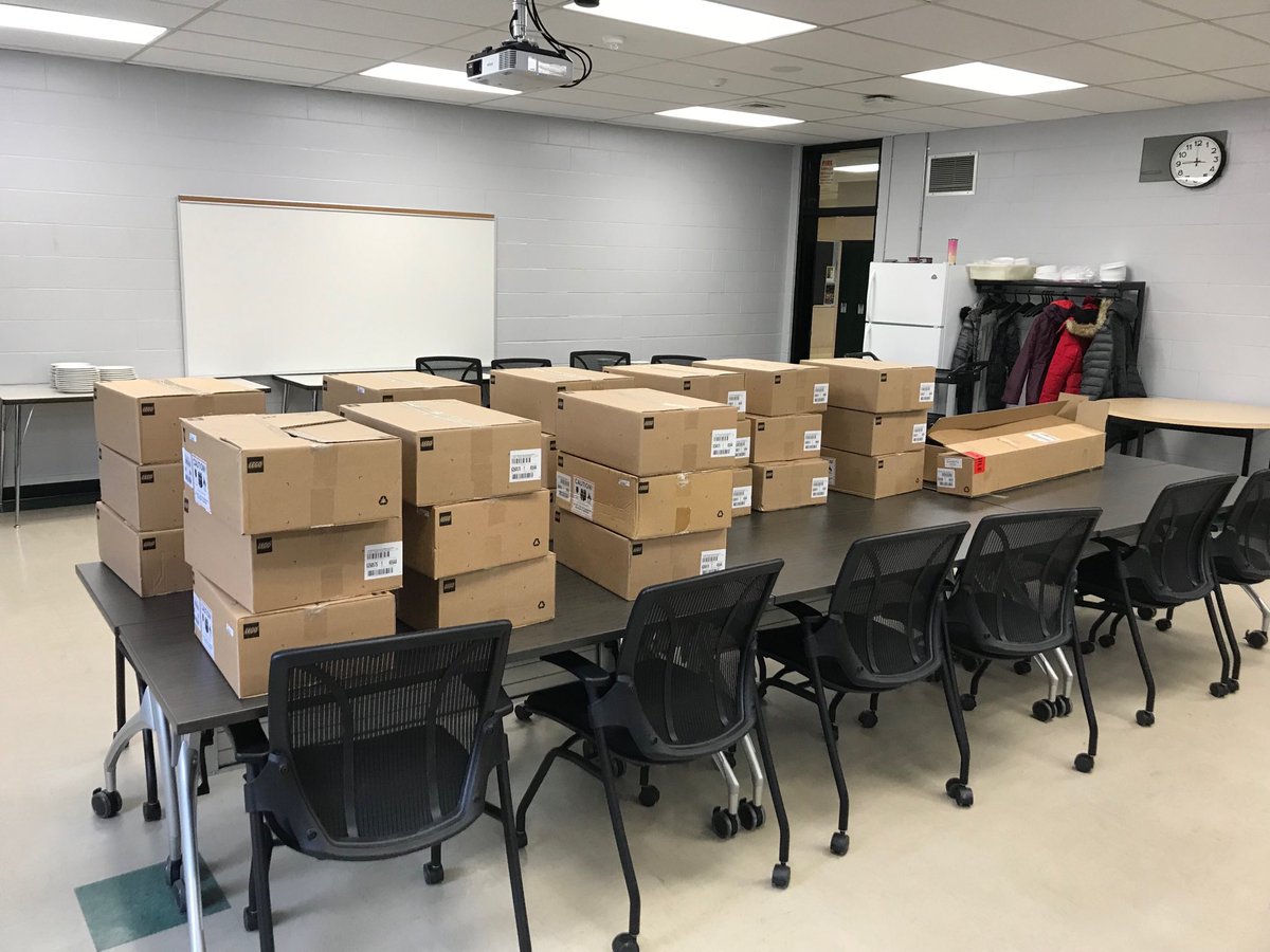 PeterBurnette's tweet image. It’s like Christmas as the RCDSB TELT-C’s get set to roll out technology in preparation for #RCDSBTechX.  Thanks ⁦@CLevesque24⁩ ⁦@MrJonathanPratt⁩ ⁦@MrGallery9⁩  ⁦@brohartm⁩