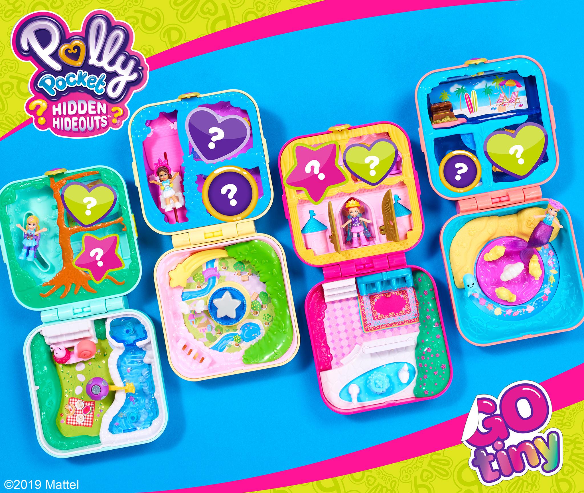 MATTEL sur X : Sneaky sneaky! 😱💕 The latest line of Polly Pocket  compacts has three secret compartments hidden behind peel-away panels. Your  tiny ones will have to collect them all to