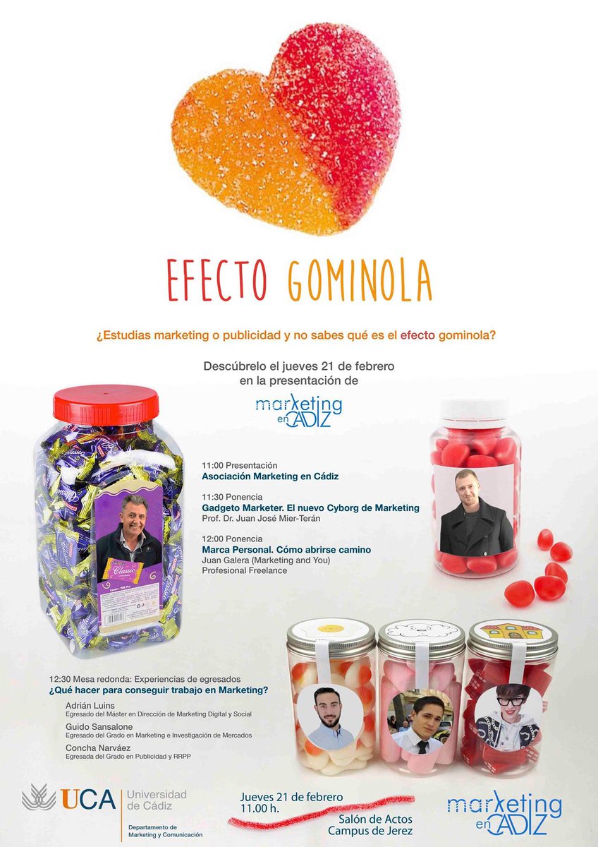 Falta solo un día para descubrir qué es “el efecto gominola”. 🍬 Expertos y académicos debatirán sobre la situación profesional del sector del marketing. ¿Todavía no te has inscrito? Hazlo aquí: druidadelmarketing.com/actualidad/

¡Sigue en streaming la jornada! ati.uca.es/audiovisuales/…