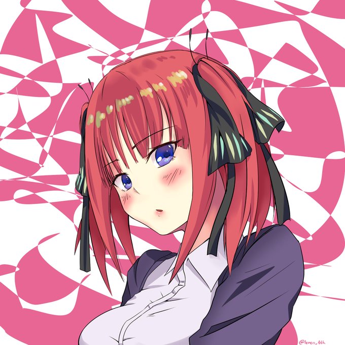lemonさんがTwitterに投稿した中野二乃(五等分の花嫁)のイラスト。
