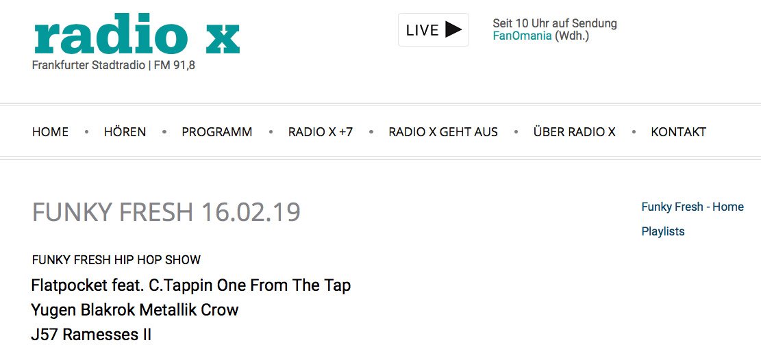 RapAndSoulPromo's tweet photo. Always funky, always fresh: the #FunkyFresh show on @_radiox, starring #AnimaMysterium cut #MetallikCrow by @yugenblakrok
#PictureBox #CarbonForm
#RapAndSoulPromo https://t.co/4oSPvUX7Fa