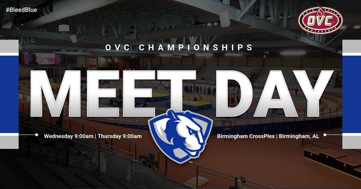 Day one of the OVC indoor championships is here! First event of the day is the men's heptathlon 60m dash starting at 9am. 
📊Live Results: cfpitiming.com/liveresults/20…
💻Live Video: ESPN+

#LetsGoBlue #OVCchampionships #EIUTF