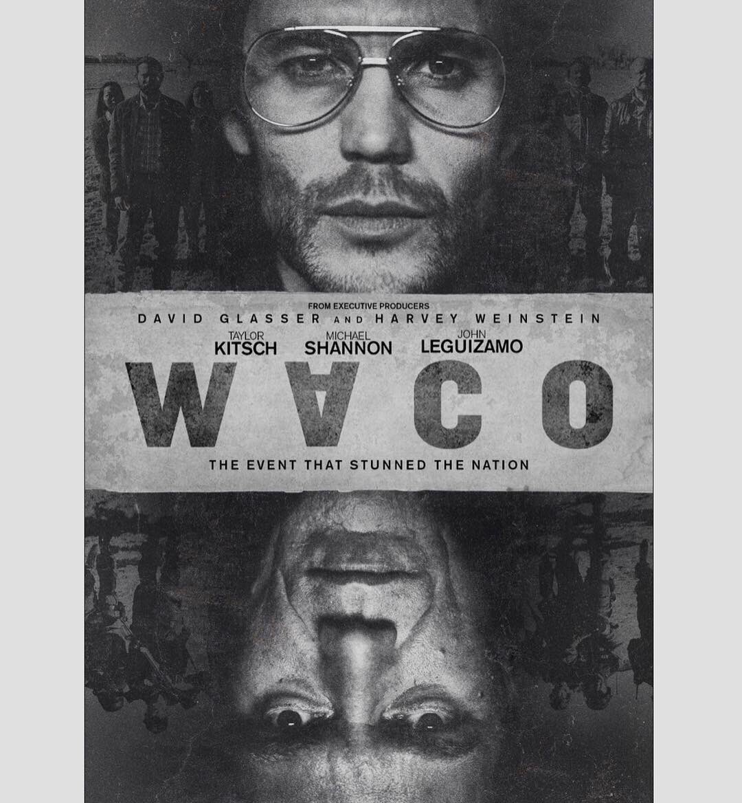 YourdailyKitsch's tweet photo. Key art from Ernesto Portillo for #Waco #wacountold #davidkoresh #taylorkitsch #michaelshannon https://t.co/VlhmdSisZD