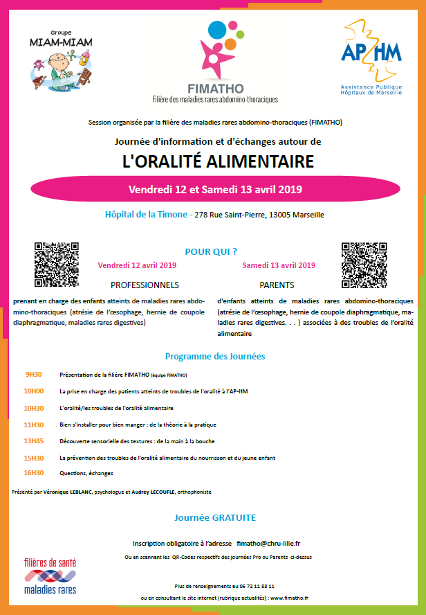 FiliereFIMATHO's tweet photo. 📢 La prochaine session #Oralité @FiliereFIMATHO aura lieu à Marseille ! 😀
Pour plus d'information, cliquez ici : https://t.co/mfAoRLvrqj
Vous inscrire si vous êtes parent : https://t.co/IoE8n09BtH
Vous inscrire si vous être soignant :
https://t.co/qTANec68os
#maladiesrares #TOA https://t.co/q3PXpiaLz6
