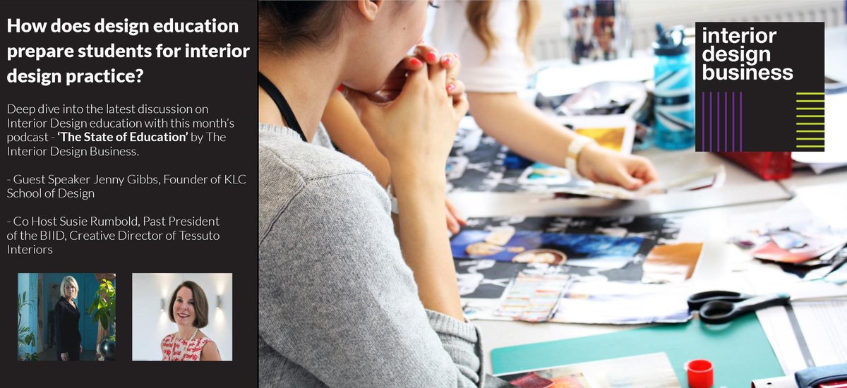 How does design education prepare students for interior design practice? Guest speaker Jenny Gibbs of <a href="/KLCSchool/">KLC School of Design</a> joins Susie Rumbold on the latest podcast by <a href="/Intdesignpod/">The Interior Design Business Podcast</a> 
'The State of Education' episode is available to listen to here:  lnkd.in/da8HKYb