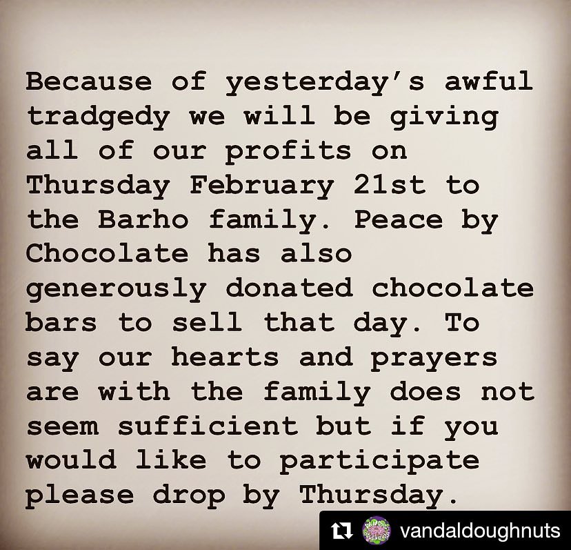 We are partnering with Vandal Doughnuts to donate all the proceeds of sales to the beautiful-hearted family affected with the deadliest house fire in the recent Nova Scotia history that lost the 7 kids. Stop by and show love
2150 Gottingen St, Halifax <a href="/VandalDoughnuts/">Vandal Doughnuts</a>