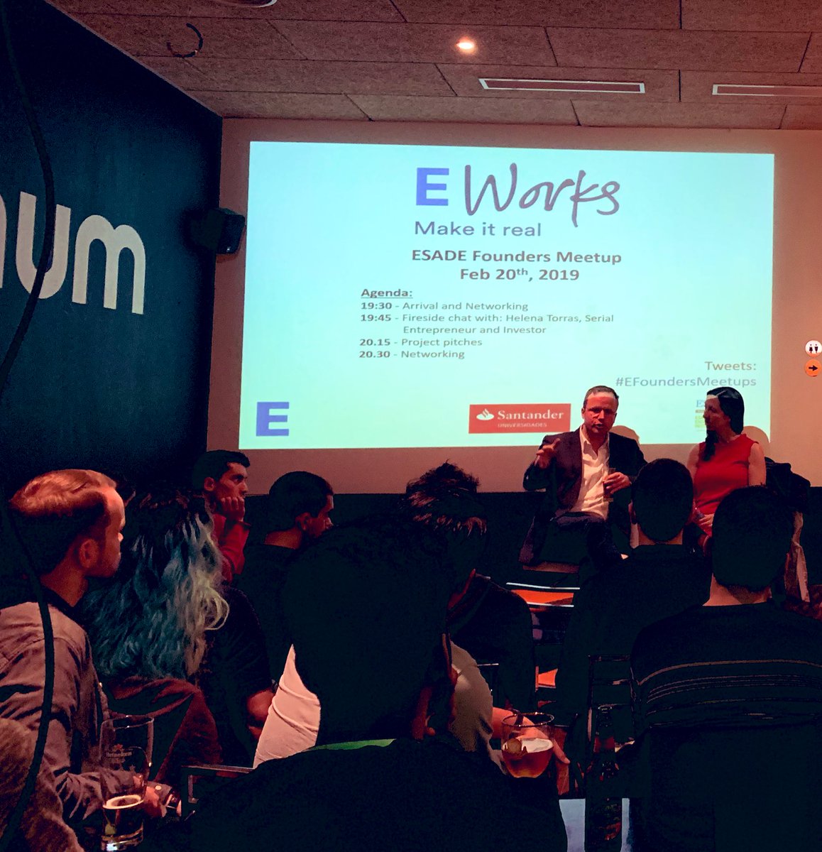 darovera's tweet photo. Amazing insights at tonights’ @ESADE #EFoundersMeetup w/ @htorras and @janbri talking about investors, valuations and how to raise money for #startups 
. 
.
#makeitreal @ESADEGarage https://t.co/0DsGgTrduX