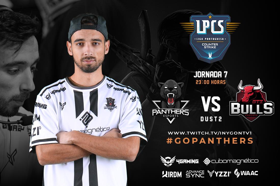 Vamos disputar brevemente a 7ª Jornada da @LPCS_2019 frente a equipa <a href="/GTZBulls/">NPLAY GTZ Bulls</a> , por volta das 23:00 horas no canal principal da <a href="/Inygon/">Inygon</a> 

<a href="/tiskeNfx/">Marcelo Ferreira</a> <a href="/gaxyeh2s/">gaxye2s</a> <a href="/h9CSGO/">João Matos</a> <a href="/derpsw/">Rúben Barbosa</a> <a href="/sillerhw/">sillerhw</a>

@shellzinho9 <a href="/ABROfficialcsgo/">mrabr.bsky.social</a> @kstmcs <a href="/empcsgo/">Francisco</a> <a href="/CarboNaMcs/">Guilherme Bastos</a>

#gopanthers