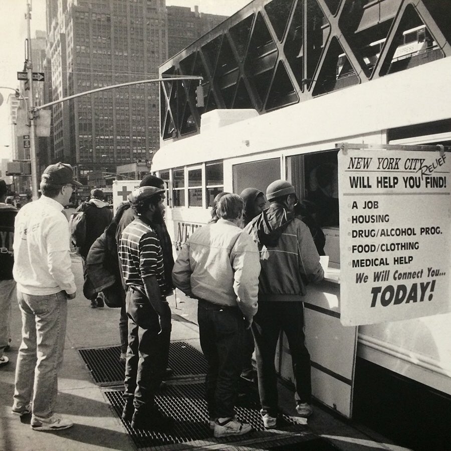 CityRelief_'s tweet photo. Today marks our 30 YEAR ANNIVERSARY! Thanks to our incredible volunteers &amp; donors, we have been providing hope and resources to people on the streets of New York City and New Jersey since 1989. Enjoy this retro #TBT photo from the early years: https://t.co/VC6sLkcZuF