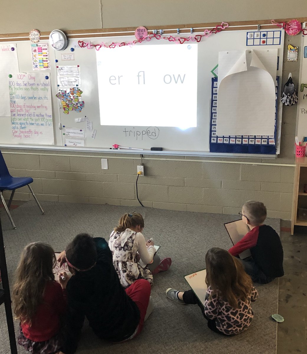 kclause3's tweet photo. Learning more about chunky monkey in grade 1. Using chunks of letters to figure out the mystery word. #HWDSBreading @jlbaynham @SteveYull @RSHWDSB https://t.co/tyUWIZ7Sep