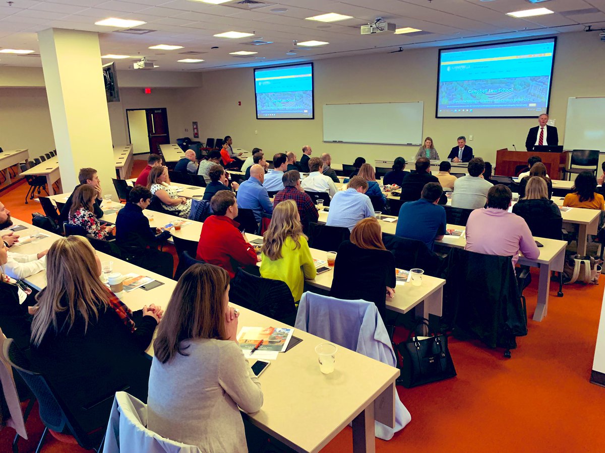DavidBohmNC's tweet photo. Leadership Raleigh 38 class hearing from First Lady Kristin Cooper and Attorney General Josh Stein on Local Government Program day. As noted by @CampbellLawDean, we are proud to host these community leaders at the law school. @raleighchamber @CampbellLawNow #LR38 @dtrbankerchef https://t.co/RFfL9igurT