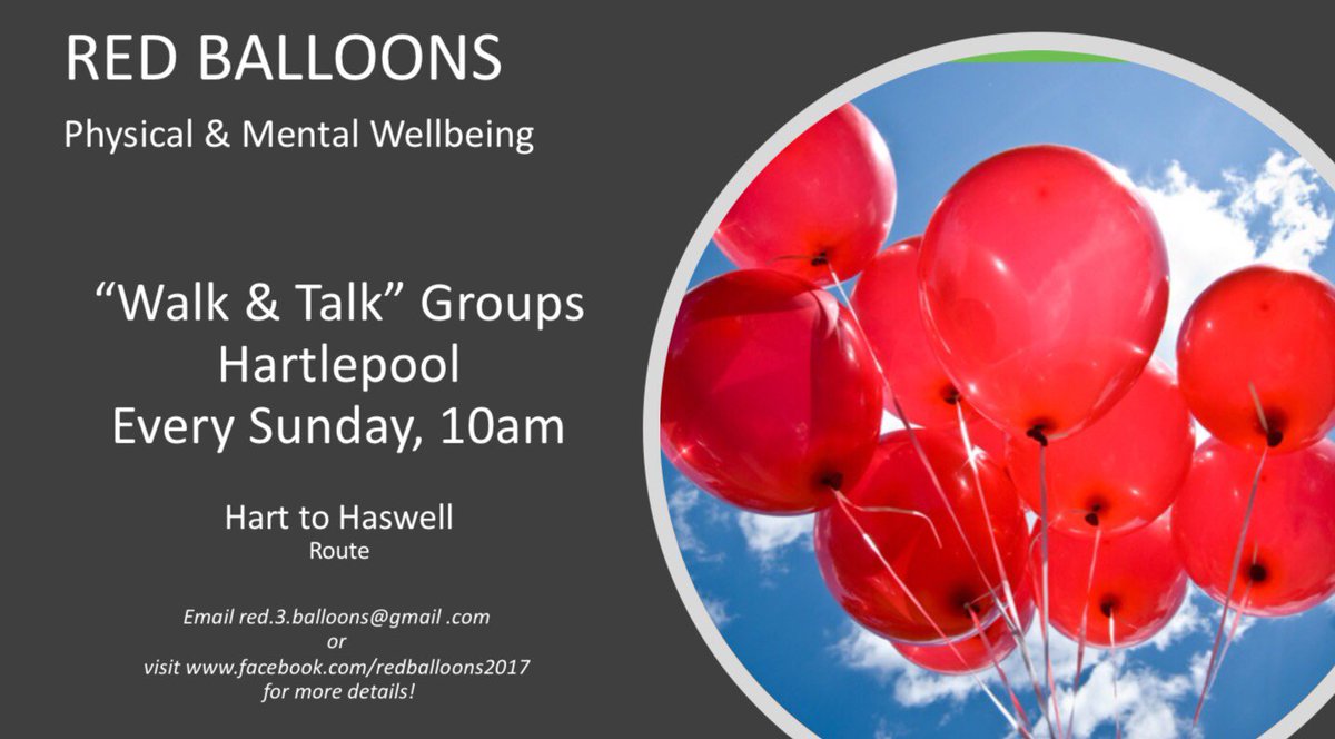 balloons_red's tweet photo. Our brand new posters for our "Walk &amp; Talk" groups. Starting next week!

If you could share these,  please let us know, we shall email you them over. 

Thank you!

#Stockton #Hartlepool #Teesside #TeesValley #TeessideTogether #physical #mental #wellbeing #MentalHealthMatters https://t.co/wcVOc8Wyru