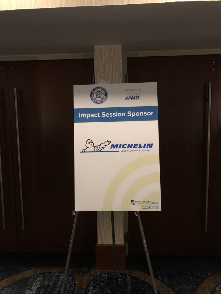 SCAutoCouncil's tweet photo. Thanks to @MichelinUSA for sponsoring our Workforce Development Panel at the #SCAutoSum19! https://t.co/OsmdG2lt8O