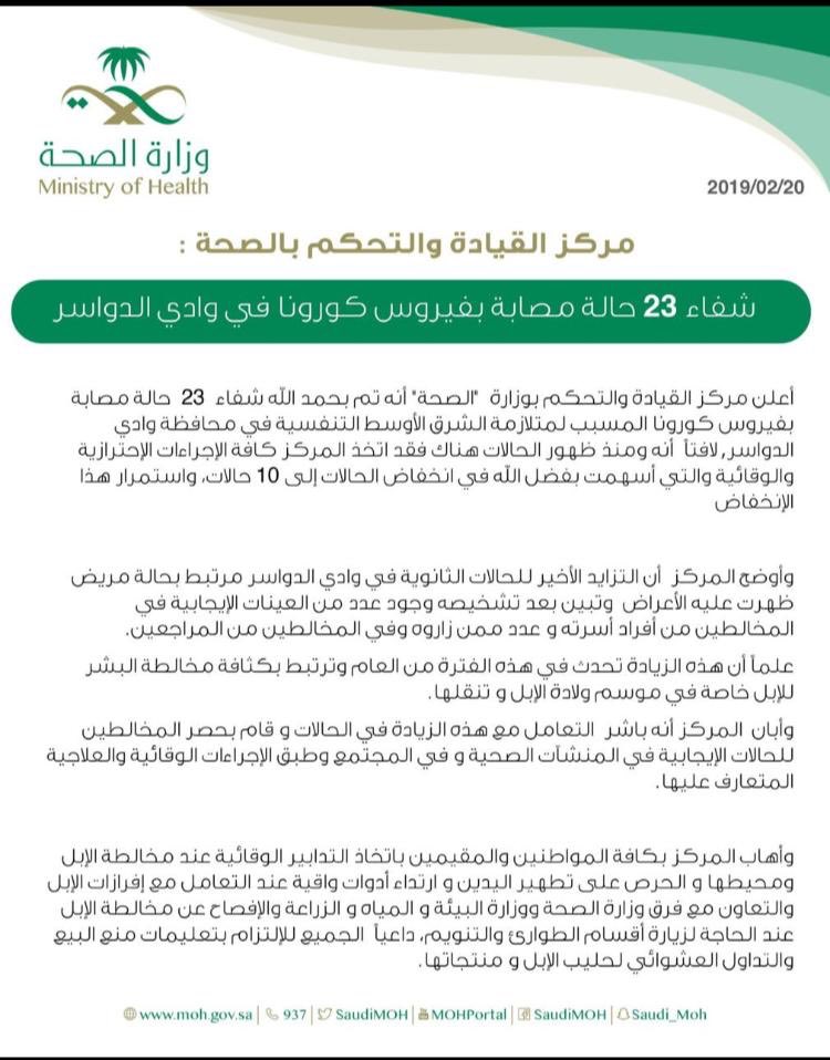 nasser9395's tweet photo. يادكتور @tfrabiah
نحن نطالب من أجل صحة 150 الف مواطن لا نطالب بشي شخصي لنا 
1- دعم طبي متقدم من الرياض
2- وضع مخيم عزل كامل
3- عيادات متنقلة بشكل عاجل 
4- تحليل فوري في وادي الدواسر
5- شركات التعقيم ويكون كل 6 ساعات
6- عمل توعية ومحاضرات عن الوقاية من المرض
 #كورونا_وادي_الدواسر https://t.co/WIjZ6h4HvH