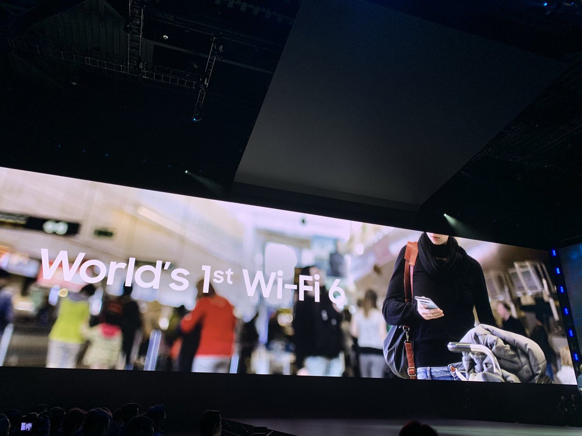 rwang0's tweet image. MyPOV: first mobile device compatible with #wifi6 @cisco partnership. 

#samsungEvent #unpacked #Unpacked2019 @SamsungMobile