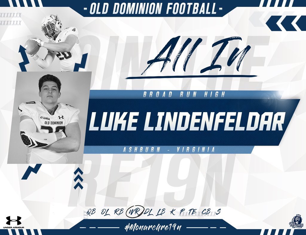 Lukelindenfelda's tweet image. Excited to announce that I am officially committed to Old Dominion University! #gomonarchs