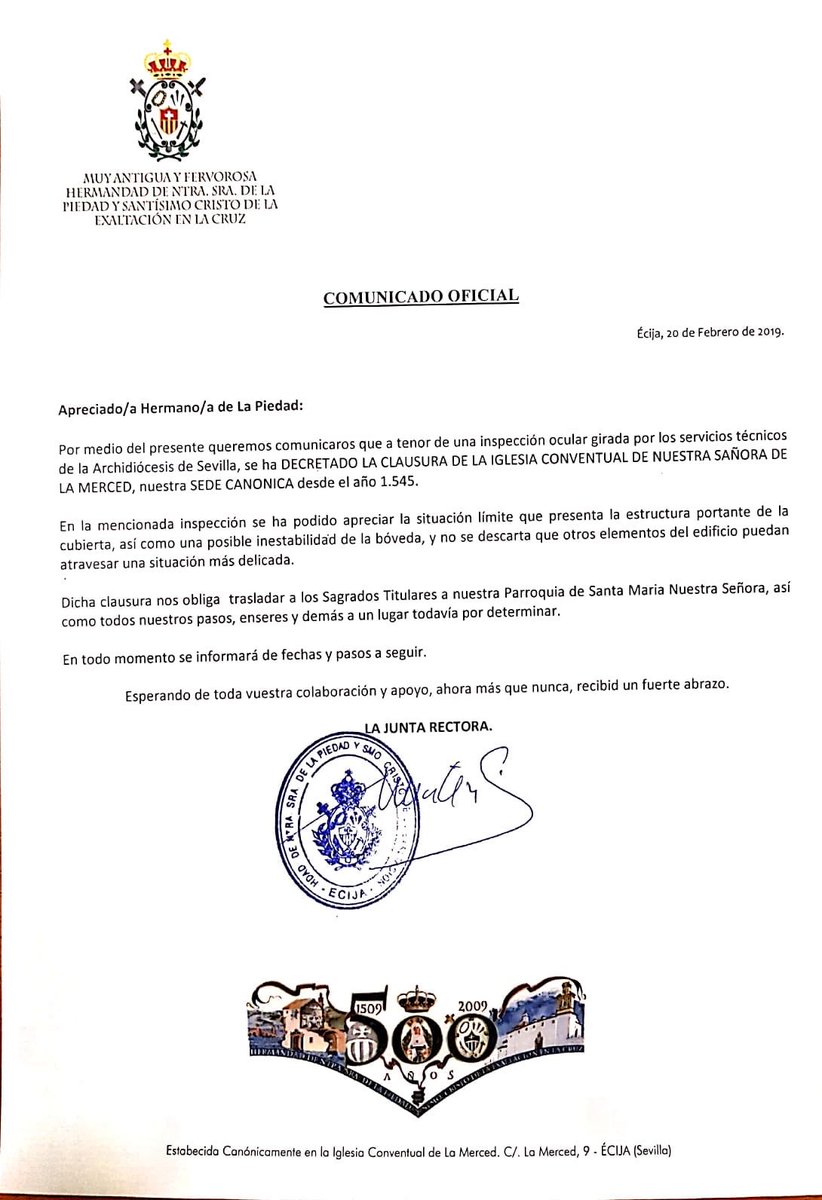 Hdad. de la Piedad (@lapiedadecija) on Twitter photo 