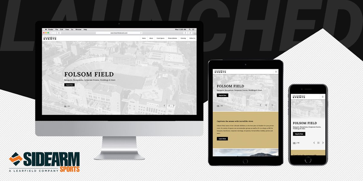 SIDEARMSports's tweet photo. Wednesday LAUNCH ALERT! Head over to https://t.co/Koy8iTCz6n to see the new online home of @Folsom_Events — the events hub at @cubuffs Folsom Field! https://t.co/Fzxst4UnRR