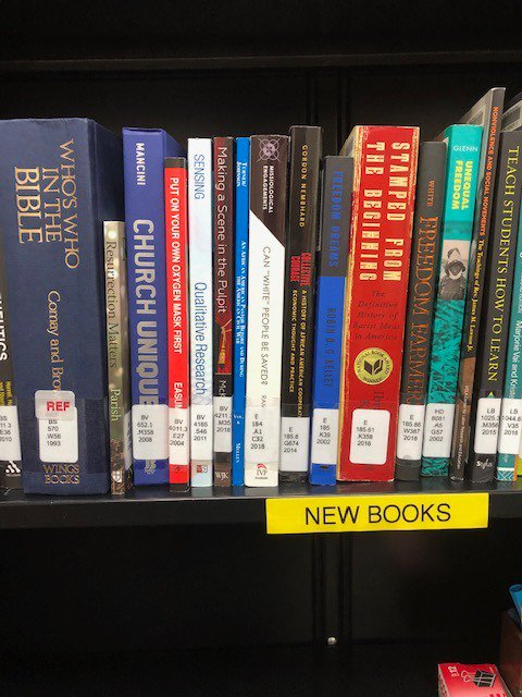 MEM_TheoLibrary's tweet photo. Stop by and "check out" the library's New Books. #MTSlibrary #NewBooks #ScholarshipPietyJustice https://t.co/W3hmT6EBHO