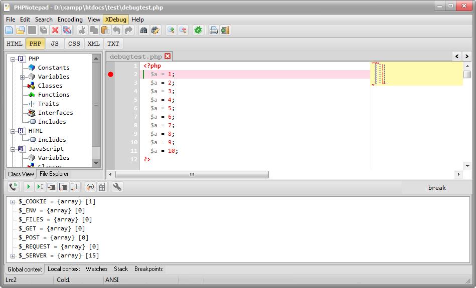 PHPNotepad's tweet image. #php #editor #development #webdevelopment #webdev #xdebug
The new version (2.0.0) released.
In new version XDebug has been integrated