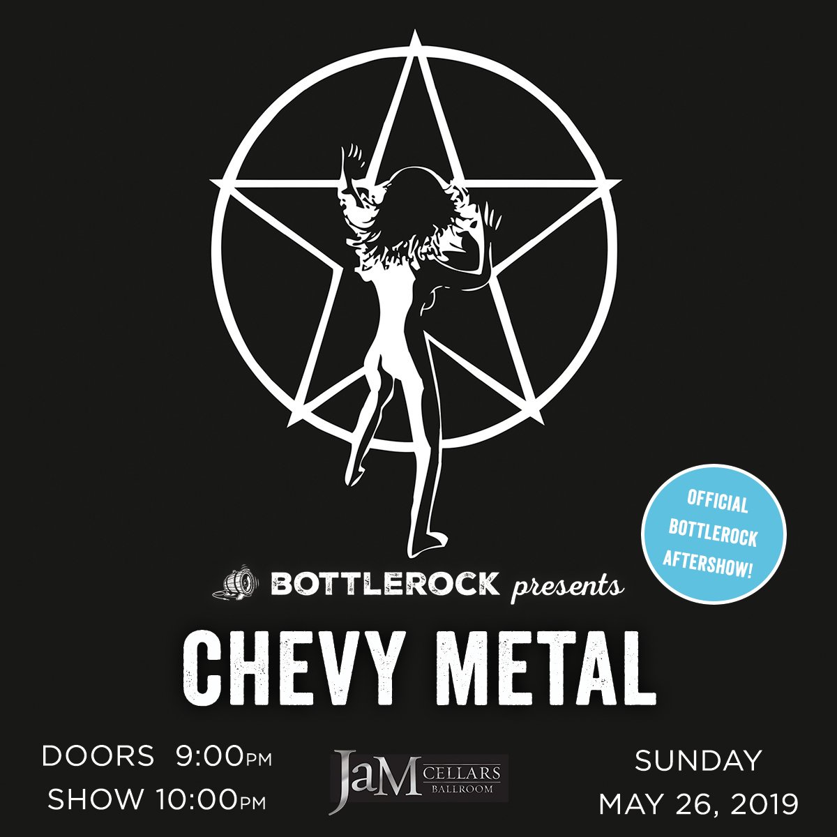 Chevy Metal (@chevymetalrocks) on Twitter photo How about a little more rock in Napa??
Sunday, May 26th <a href="/JaMBallroom/">JaM Cellars Ballroom</a>
Tickets on sale Thursday, 2/21 at 10am PT
smarturl.it/CM_Napa How about a little more rock in Napa??
Sunday, May 26th <a href="/JaMBallroom/">JaM Cellars Ballroom</a>
Tickets on sale Thursday, 2/21 at 10am PT
smarturl.it/CM_Napa