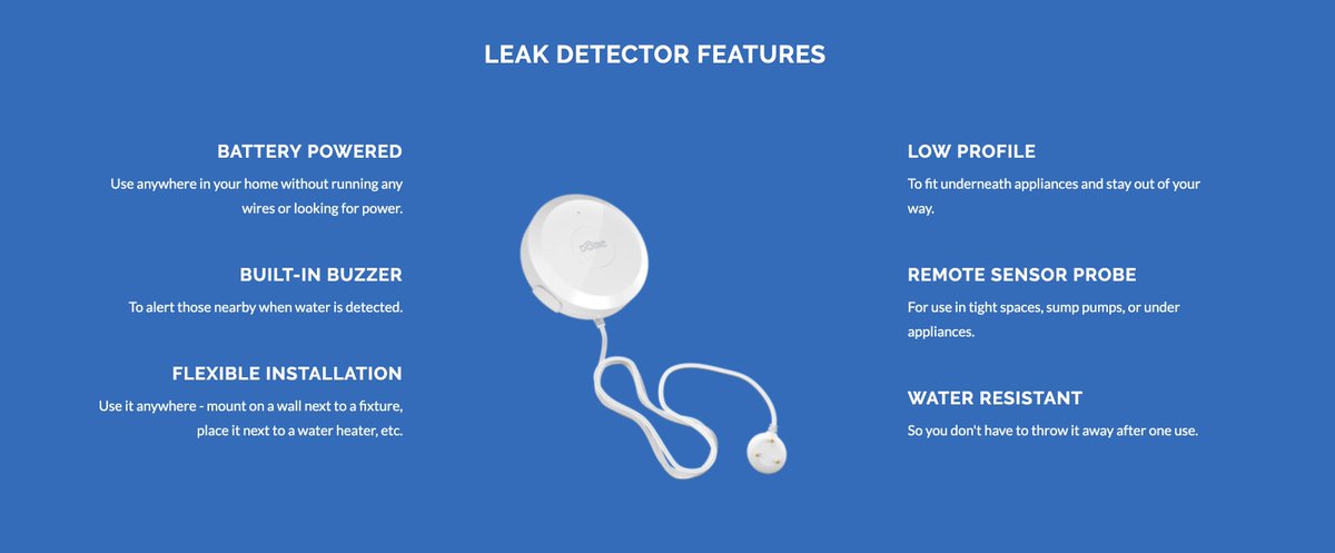 🏚🏚🏚STAY A STEP AHEAD OF DISASTER🏚🏚🏚

Stop water damage with the Dome Leak Sensor!

Purchase or get more information here: bddy.me/2SfBQ3M

#getdome #domehome #homeautomation #leak #detection #sensor #waterdamage
