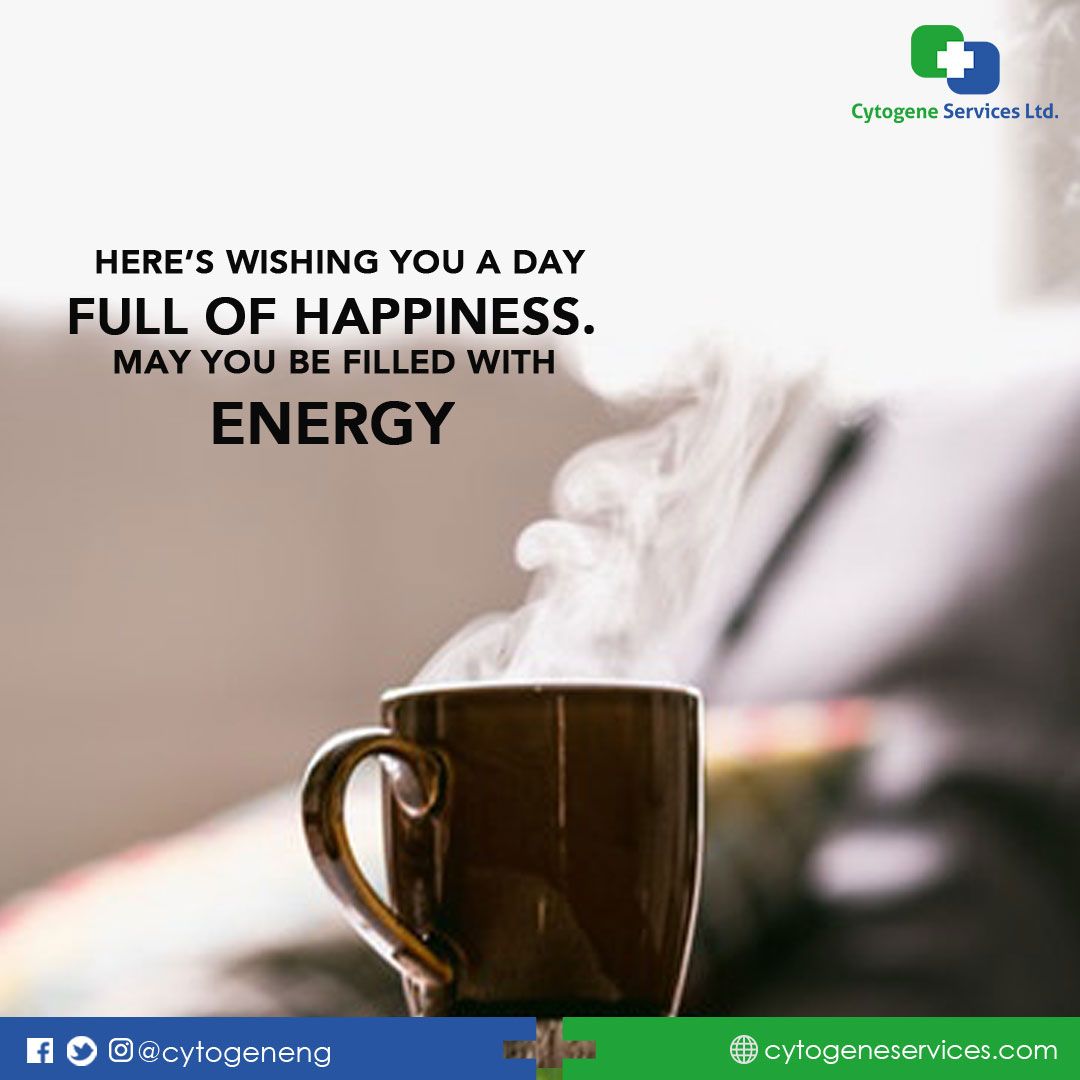 Here’s wishing you a day full of happiness. May you be filled with all the energy you need to see you through this day
#Cytogene #Cytogeneservices #Genetics #GeneticTesting #StemCells #StemCellStorage #Medicine #Health #NutriQlu #CardiacQlu #Healthcare #PersonalisedMedicine