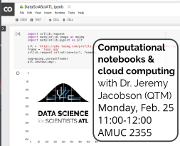 datasci4sciATL's tweet photo. Next Monday Jeremy Jacobson from @QuanTMEmory and @PyDataATL will join us to talk about @ProjectJupyter @GoogleColab @googlecloud and @awscloud for your research projects
Please RSVP: https://t.co/yw9TTP4c8k https://t.co/TTOyGaeSZp