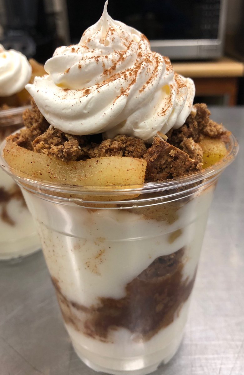 shorecafe1's tweet photo. Apple cinnamon parfaits today for a lunch choice! #shorerocks #onceacard https://t.co/Fm7uiLbhsT