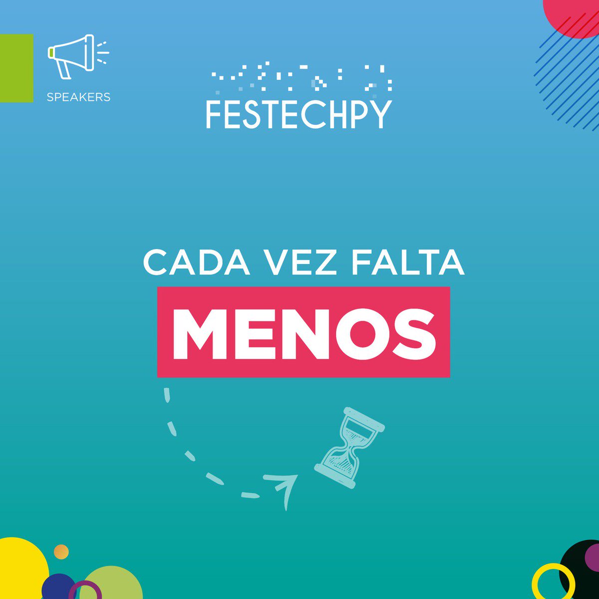 festechpy's tweet photo. ¡CUENTA ATRÁS! | Basado en la innovación y la creatividad, cada edición del festival reúne a toda la comunidad tecnológica del Paraguay a lo largo de dos días de charlas, seminarios, actividades y exposiciones.
¡Sencillamente, no podes perdértelo! 🤖😉
#Festech #FestechPy2019 https://t.co/H8XVbCi9cj