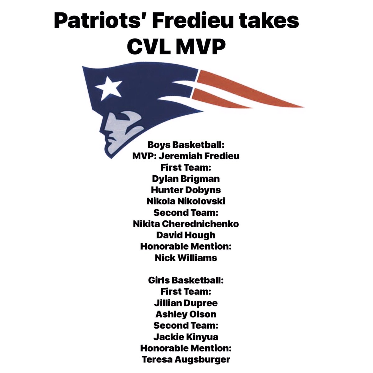 Congratulations to our athletes!