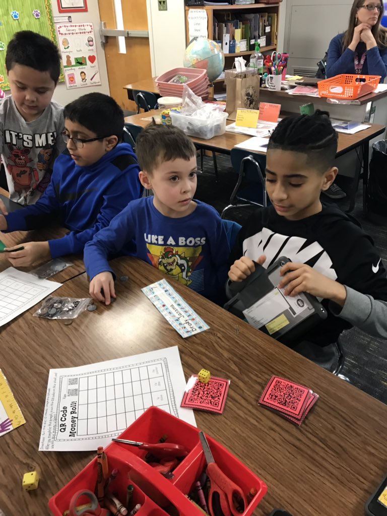 MsBreitweiser4's tweet photo. QR Code Money Roll! We love buddy time! 
#moneyfun#teamwork
@cdaviswnes @mrsjwilson102 https://t.co/Ffe8R6rgXe