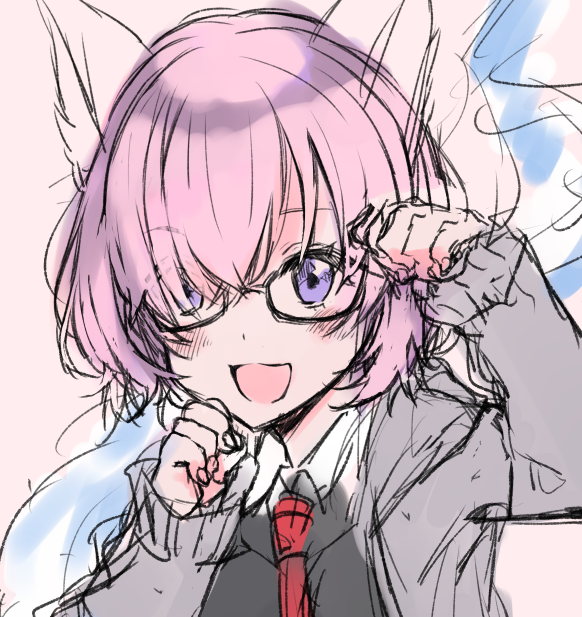 マシュ・キリエライト(Fate) 「マシュフォウちゃん 」|しろむのイラスト