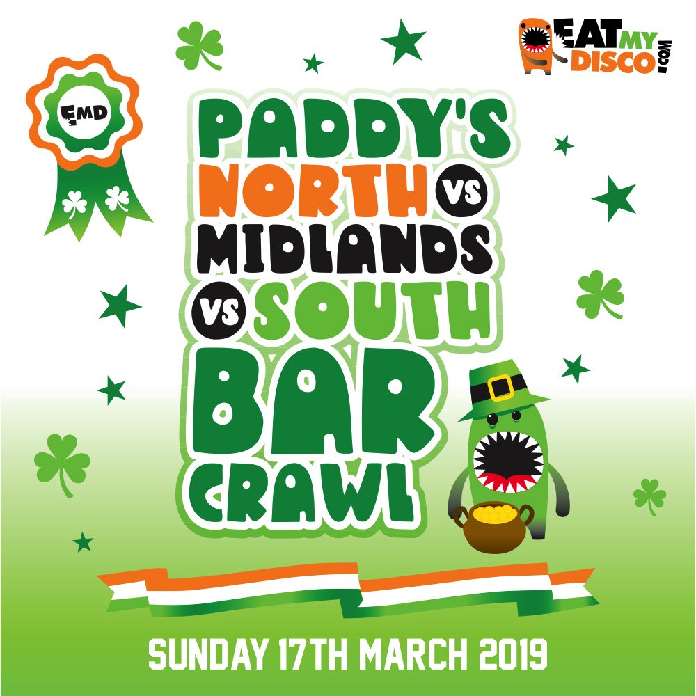 We're part of the massive North vs. Midlands vs. South Paddy's Day Bar Crawl on March 17! All tickets include a St Paddy's tee which gets you access to all the bars and to CODE for a special Paddy's Day club night! £5! codesheffield.com/specialevents