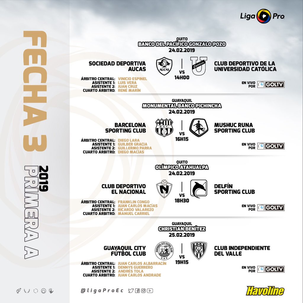 Se viene una nueva fecha de la #LigaProEc 
🇪🇨🤝⚽️